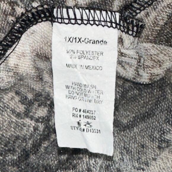 Fashion Nova Bodycon Dress 1X Multi Chic Snakeskin Print Mock Neck Party Outfit - Picture 11 of 11